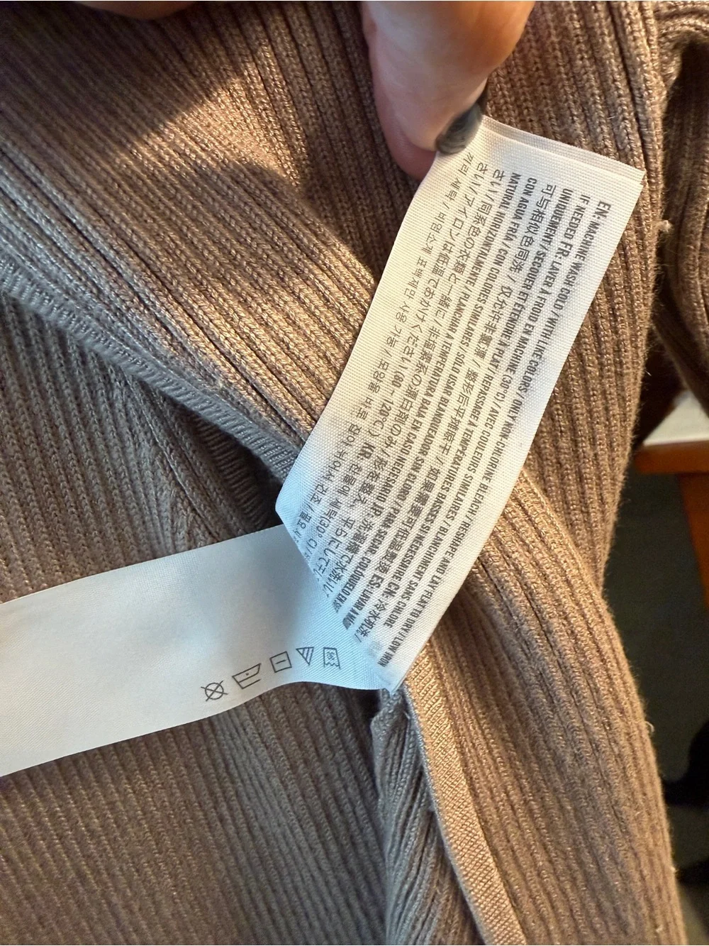 Abercrombie & Fitch Ribbed Maxi Dress with Cropped Cardigan - Taupe